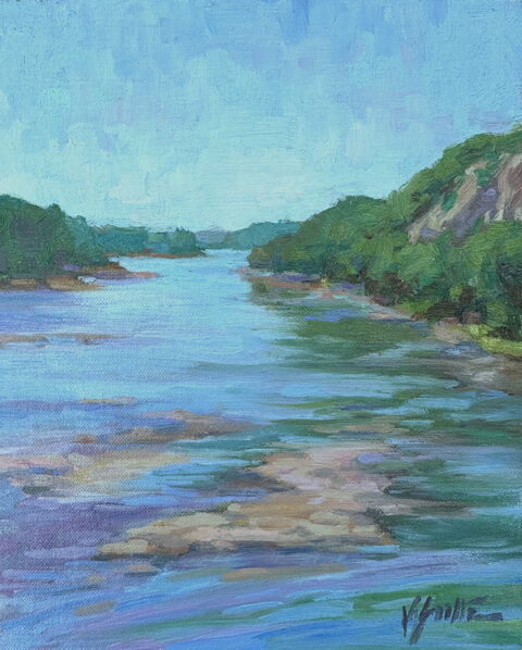 Painting of the Missouri River at Ponca Park