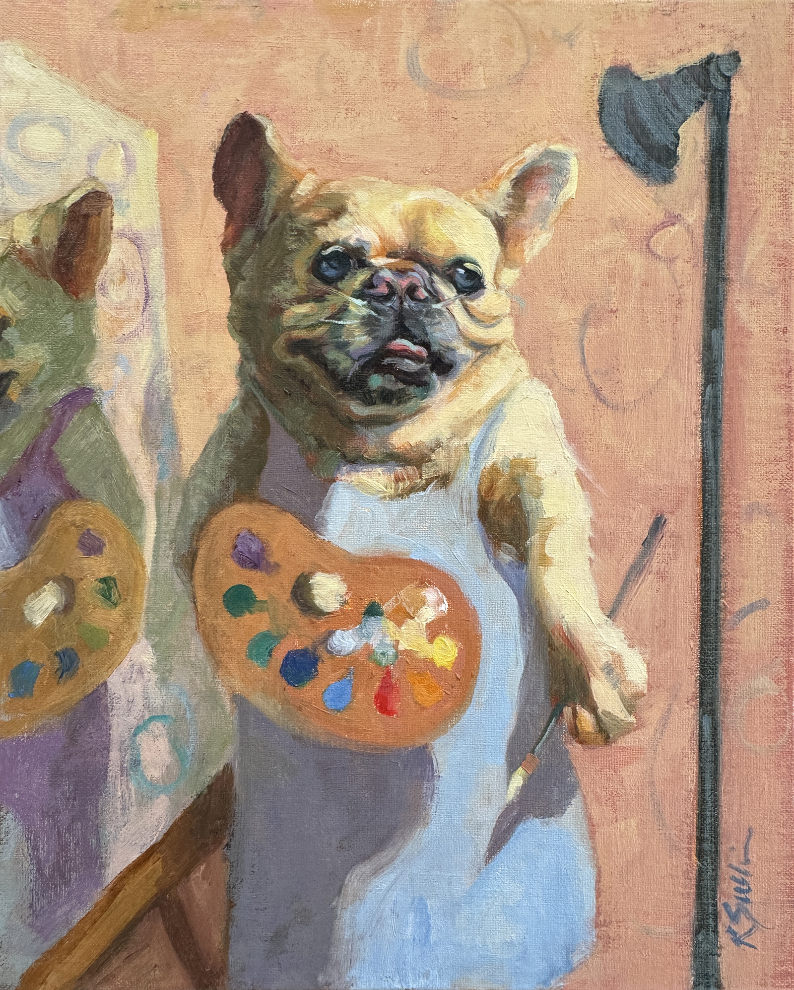 Daphne the Frenchie Painter