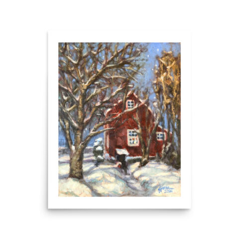 Red, White, and Blue Lambertville Fine Art Print