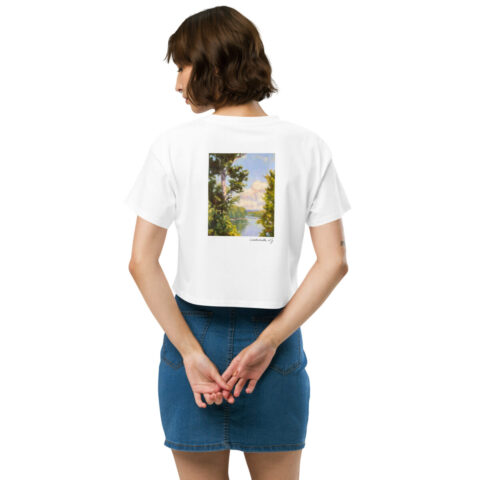 Through The Trees To Stockton Art Crop Top